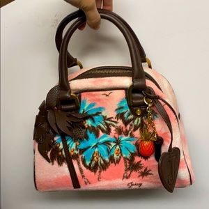 Juicy Couture Velour Hawaiian Satchel Bag